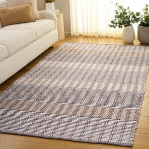 Safavieh Braided Handwoven Beige Brown Area Rug — Scandinavian Minimal Texture, Low-Profile Cotton Comfort 6'-0" x 6'-0" BRD764B-6SQ