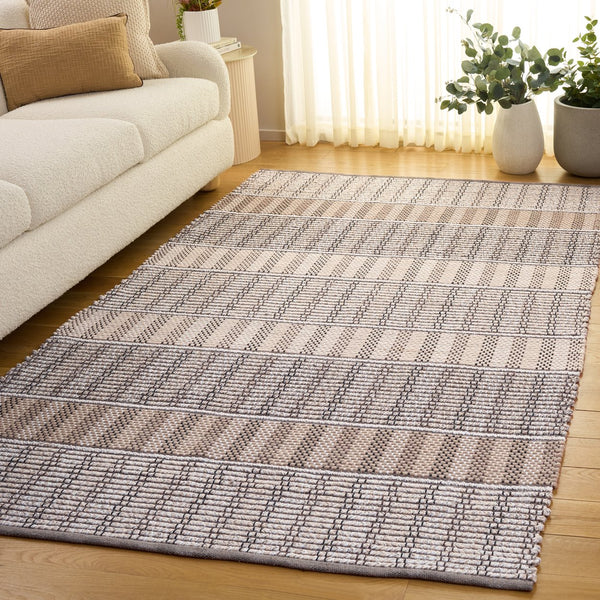 Safavieh Braided Handwoven Beige Brown Area Rug — Scandinavian Minimal Texture, Low-Profile Cotton Comfort 6'-0" x 6'-0" BRD764B-6SQ