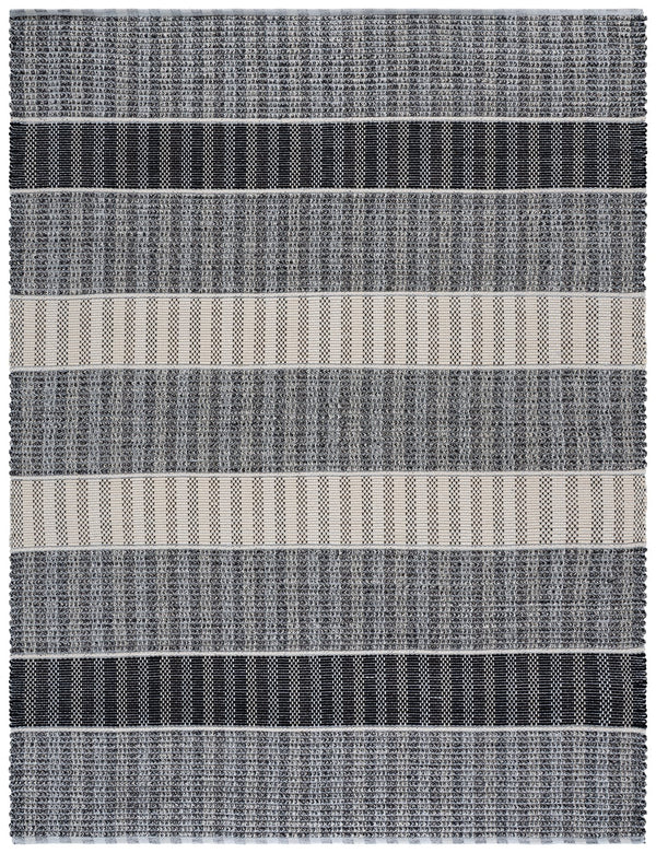 Safavieh Braided Handcrafted Grey And Black Runner Rug — Braided Cotton Texture, Scandinavian Modern Warmth For Hallways 2'-3" x 8'-0" BRD764F-28