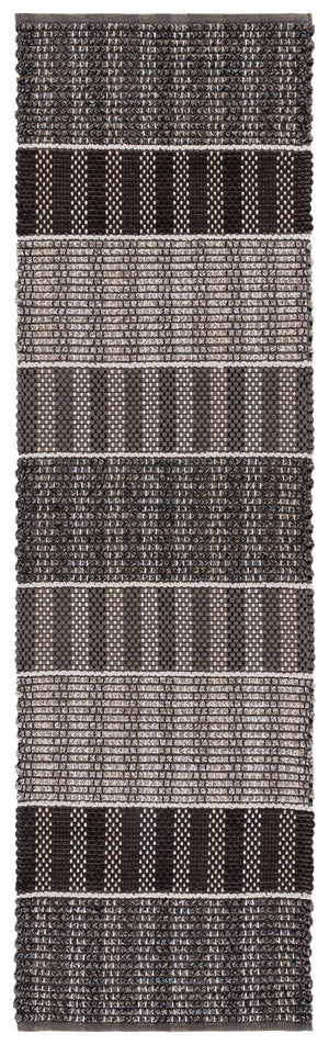 Safavieh Braided Hand-Woven Cotton Rug In Brown And Blue Tones — Low-Profile Braided Texture, Artisan Crafted 6'-0" x 6'-0" BRD764T-6SQ