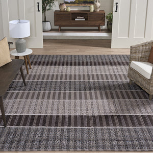 Safavieh Braided Hand-Woven Cotton Rug In Brown And Blue Tones — Low-Profile Braided Texture, Artisan Crafted 6'-0" x 6'-0" BRD764T-6SQ