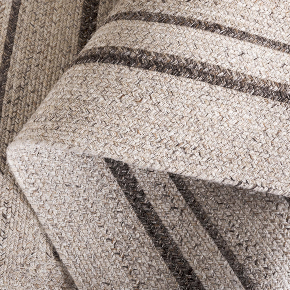 Safavieh Braided Handwoven Beige Brown Square Rug — Durable Pet Yarn, Subtle Geometric Pattern, Low Profile 6'-0" x 6'-0" BRD805B-6SQ
