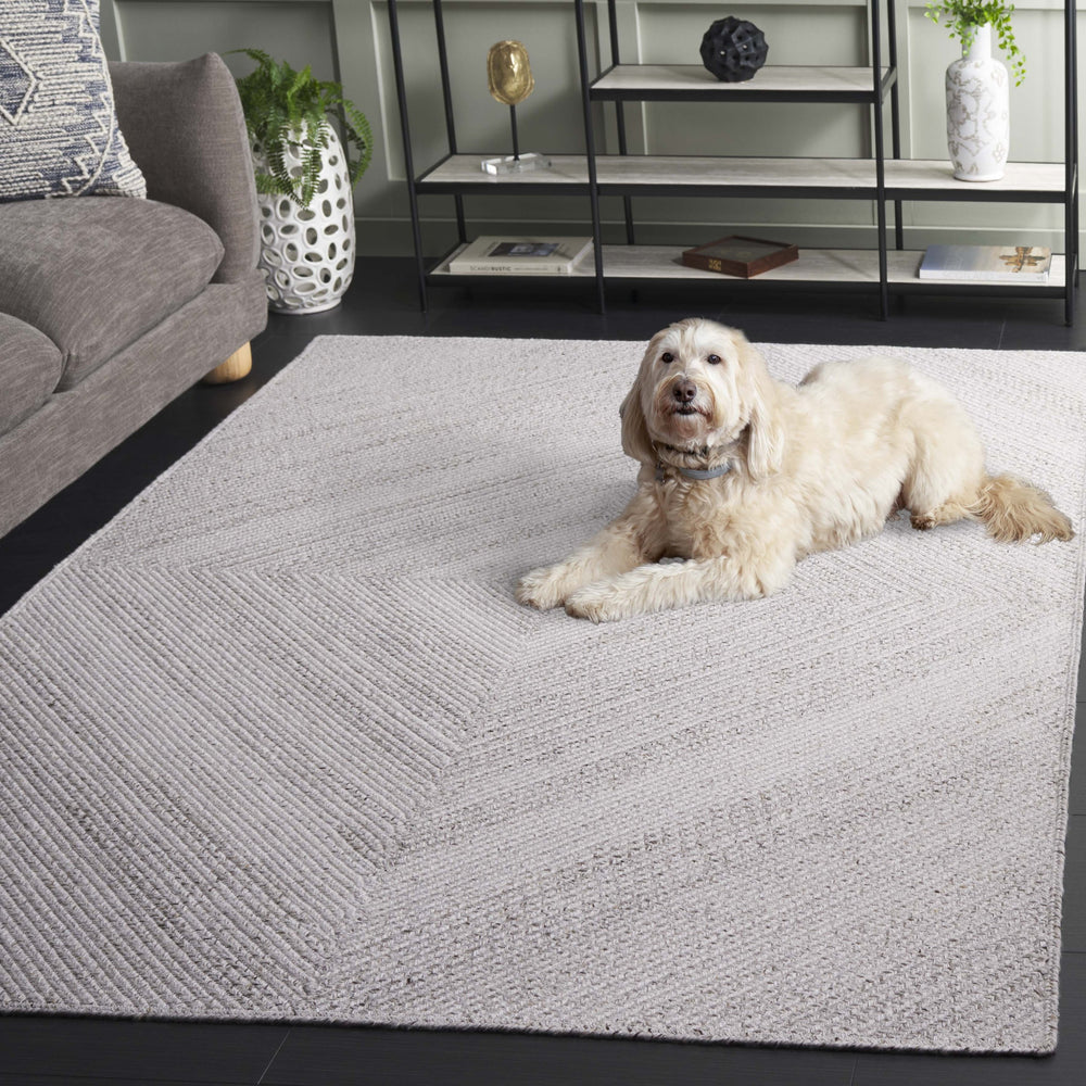 Safavieh Braided Hand-Woven Beige Accent Rug — Durable Pet Pile, Plush 3/8" Feel With Chic Diamond Geometry 2'-3" x 4'-0" BRD806B-24