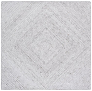 Safavieh Braided Handwoven Beige Area Rug — Eco Pet Yarn, Subtle Chevron Texture, Low-Profile Plush Comfort 6'-0" x 6'-0" BRD806B-6SQ
