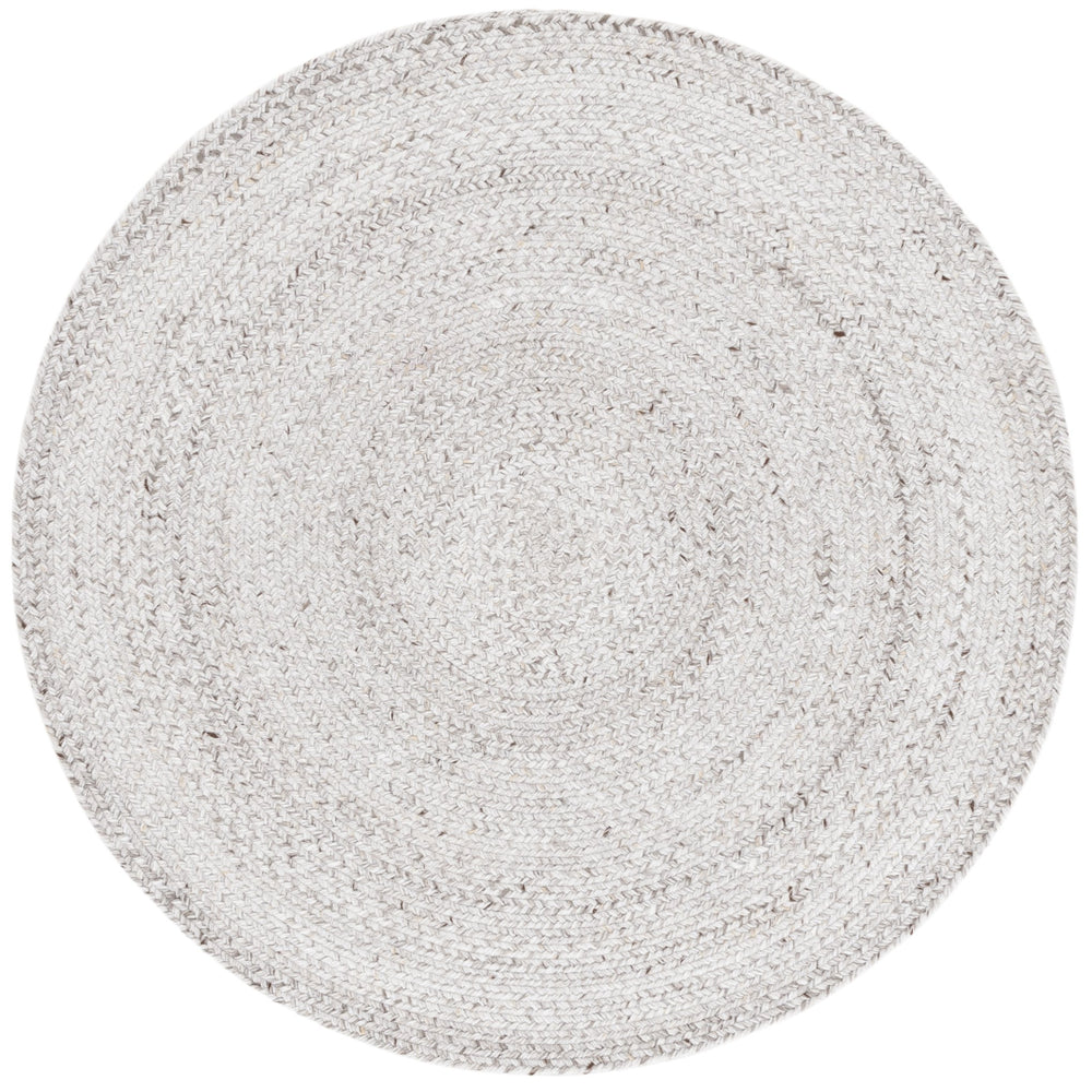 Safavieh Braided Ivory Round Area Rug — Handwoven Pet Yarn, Durable Stain-Resistant Accent For Modern Spaces 4'-0" x 4'-0" BRD808A-4R