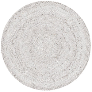 Safavieh Braided Ivory Round Area Rug — Handwoven Pet Yarn, Durable Stain-Resistant Accent For Modern Spaces 4'-0" x 4'-0" BRD808A-4R