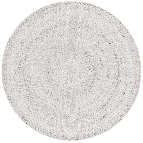 Safavieh Braided Ivory Round Area Rug — Handwoven Pet Yarn, Durable Stain-Resistant Accent For Modern Spaces 4'-0" x 4'-0" BRD808A-4R