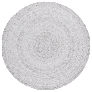 Safavieh Braided Ivory Round Area Rug — Handwoven Pet Yarn, Durable Stain-Resistant Accent For Modern Spaces 4'-0" x 4'-0" BRD808A-4R