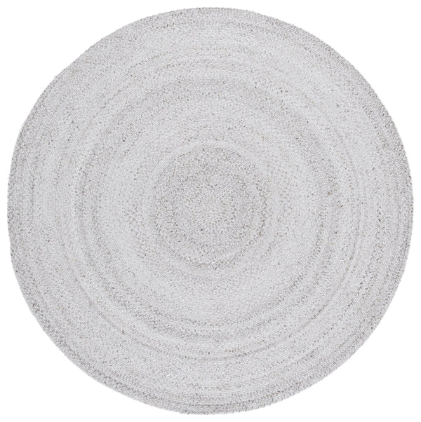 Safavieh Braided Ivory Round Area Rug — Handwoven Pet Yarn, Durable Stain-Resistant Accent For Modern Spaces 4'-0" x 4'-0" BRD808A-4R
