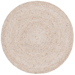 Safavieh Braided Hand‑Woven Tan Round Rug — Soft Pet Yarn Pile, Low-Profile Coastal Farmhouse Charm 6'-0" x 6'-0" BRD808C-6R