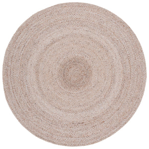 Safavieh Braided Hand‑Woven Tan Round Rug — Soft Pet Yarn Pile, Low-Profile Coastal Farmhouse Charm 6'-0" x 6'-0" BRD808C-6R