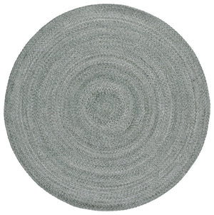 Safavieh Braided Hand‑Woven Olive Round Area Rug — Durable Pet Yarn, Low‑Profile 3/8" Pile, Farmhouse Charm 5'-0" x 5'-0" BRD808X-5R
