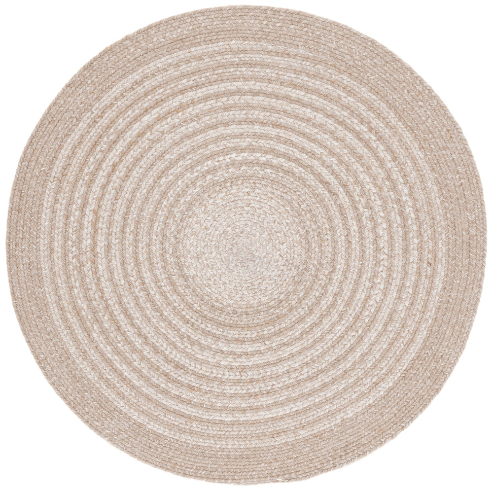 Safavieh Braided Handwoven Beige Round Area Rug — Eco-Friendly Pet Yarn, Country Floral Braided Texture, Cozy Accent 3'-0" x 3'-0" BRD809B-3R