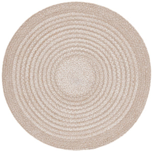 Safavieh Braided Handwoven Beige Round Area Rug — Eco-Friendly Pet Yarn, Country Floral Braided Texture, Cozy Accent 3'-0" x 3'-0" BRD809B-3R