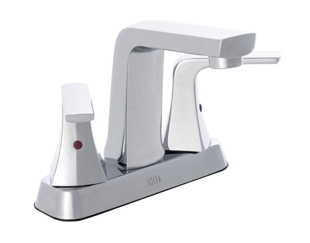 Safavieh EXCEL Modern Centerset Dual Handle Faucet - Stylish Stainless Steel Bathroom Fixture for Sinks BRF1050C