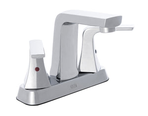 Safavieh EXCEL Modern Centerset Dual Handle Faucet - Stylish Stainless Steel Bathroom Fixture for Sinks BRF1050C