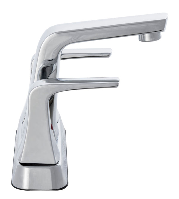 Safavieh EXCEL Modern Centerset Dual Handle Faucet - Stylish Stainless Steel Bathroom Fixture for Sinks BRF1050C