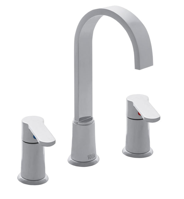 Safavieh PLACID Widespread Dual Handle Bathroom Faucet - Stylish Chrome Finish, Stainless Steel, Easy Control BRF1053C