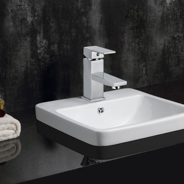 Safavieh BLISS Chrome Vessel Faucet - Stylish 6-Inch Single Handle for Modern Bathrooms, Easy Installation & Care BRF1055C