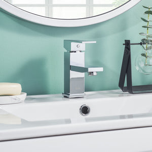 Safavieh BLISS Chrome Vessel Faucet - Stylish 6-Inch Single Handle for Modern Bathrooms, Easy Installation & Care BRF1055C