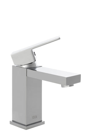 Safavieh UNITY Single Handle Chrome Vessel Faucet - Modern Minimalist Design for Space-Saving Elegance BRF1057C