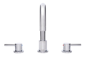 Safavieh Poised Widespread Dual-Handle Bathroom Faucet in Polished Chrome - Elegant Control for Modern Spaces BRF1061C