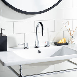 Safavieh Poised Widespread Dual-Handle Bathroom Faucet in Polished Chrome - Elegant Control for Modern Spaces BRF1061C