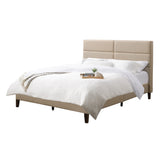 Bellevue Cream Upholstered Panel Bed, Double/Full