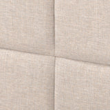 CorLiving Bellevue Cream Upholstered Panel Bed, King Cream BRH-203-K