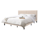 Bellevue Cream Upholstered Panel Bed, King