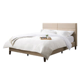 CorLiving Bellevue Cream Upholstered Panel Bed, Queen Cream BRH-203-Q