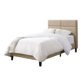 Bellevue Cream Upholstered Panel Bed, Twin/Single