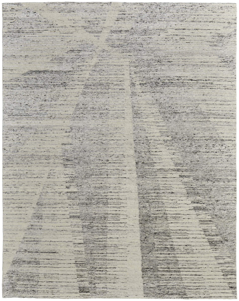 Feizy Rugs Brighton Hand Knotted Abstract Wool Viscose Area Rug for Large Living Spaces Ivory/Gray BRI69CHFGRYIVYJ55