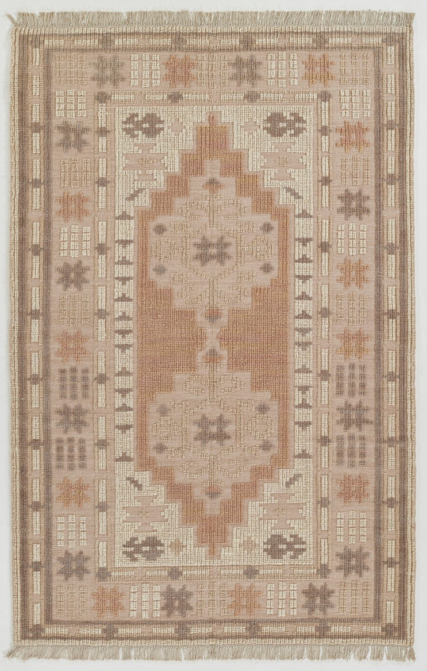 Momeni Bristol BRS-8 Hand Woven Traditional Medallion Indoor Rug Blush 9' x 12'