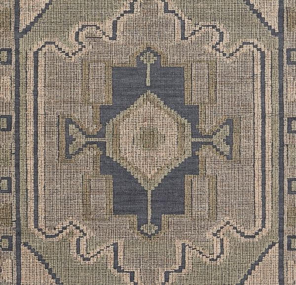 Momeni Bristol BRS-9 Hand Woven Traditional Medallion Indoor Rug Blue 9' x 12'