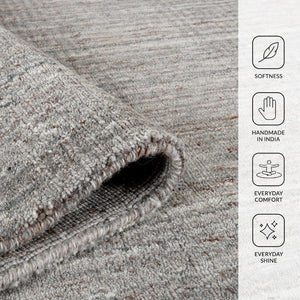 Amer Rugs Brooklyn Farmhouse Plaid Hand-woven Area Rug - Luxurious Wool & Art Silk For Stylish Home Decor Gray Wool, Viscose Brk10203