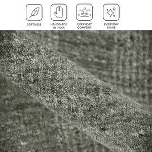 Amer Rugs Brooklyn Farmhouse Plaid Hand-woven Area Rug - Luxurious Wool & Art Silk For Stylish Home Decor Olive Green Wool, Viscose Brk30203