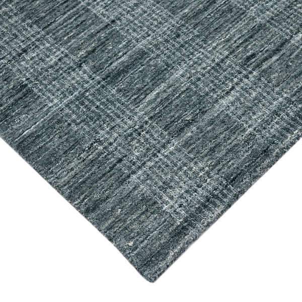 Amer Rugs Brooklyn Farmhouse Plaid Hand-woven Area Rug - Luxurious Wool & Art Silk For Stylish Home Decor Stone Blue Wool, Viscose Brk40203