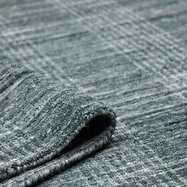 Amer Rugs Brooklyn Farmhouse Plaid Hand-woven Area Rug - Luxurious Wool & Art Silk For Stylish Home Decor Stone Blue Wool, Viscose Brk40203