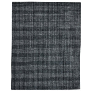 Amer Rugs Brooklyn Farmhouse Plaid Hand-woven Area Rug - Luxurious Wool & Art Silk For Stylish Home Decor Charcoal Wool, Viscose Brk50203