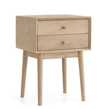 Stowe Nightstand, Driftwood Salt Flat - Stowe Nightstand Driftwood SFSTOWNST00DW Malouf