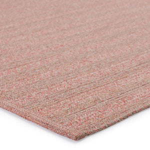 Jaipur Living Jaipur Living Topsail Braided Stripe Polypropylene Rug for Patio or Casual Dining Rose 7'6"X9'6" RUG149351