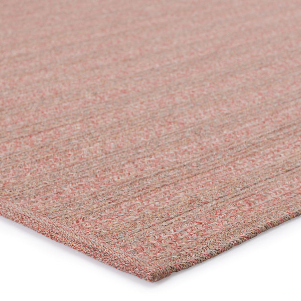 Jaipur Living Jaipur Living Topsail Braided Stripe Polypropylene Rug for Patio or Casual Dining Rose 7'6"X9'6" RUG149351