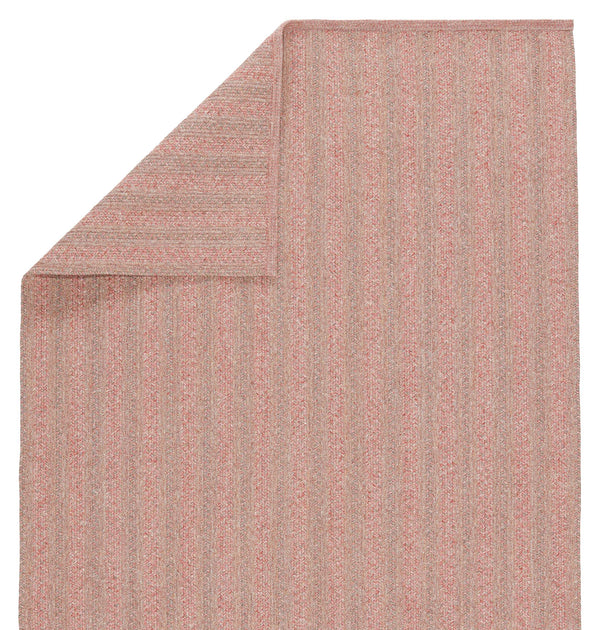 Jaipur Living Jaipur Living Topsail Braided Stripe Polypropylene Rug for Patio or Casual Dining Rose 7'6"X9'6" RUG149351