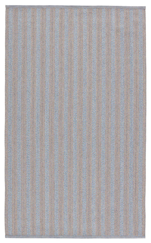 Jaipur Living Jaipur Living Topsail Braided Stripe Polypropylene Rug for Patio or Casual Dining Light Blue 7'6"X9'6" RUG149355