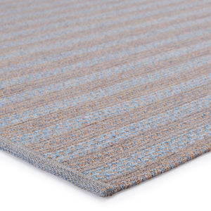 Jaipur Living Jaipur Living Topsail Braided Stripe Polypropylene Rug for Patio or Casual Dining Light Blue 7'6"X9'6" RUG149355