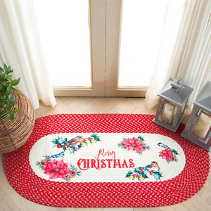 Safavieh Braided Christmas Poster 103q Ivory / Red Ivory ,Red 60% Pp + 40% Polyester Brp103q-24ov