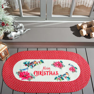 Safavieh Braided Christmas Poster 103q Ivory / Red Ivory ,Red 60% Pp + 40% Polyester Brp103q-24ov