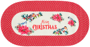 Safavieh Braided Christmas Poster 103q Ivory / Red Ivory ,Red 60% Pp + 40% Polyester Brp103q-24ov