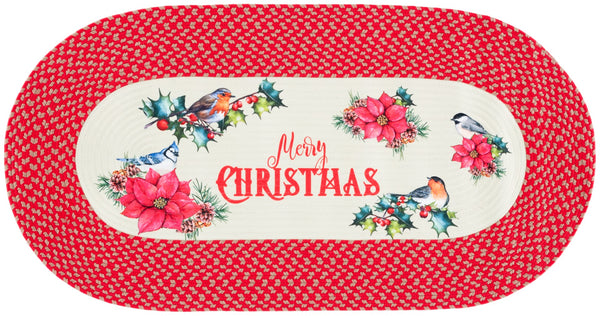 Safavieh Braided Christmas Poster 103q Ivory / Red Ivory ,Red 60% Pp + 40% Polyester Brp103q-24ov